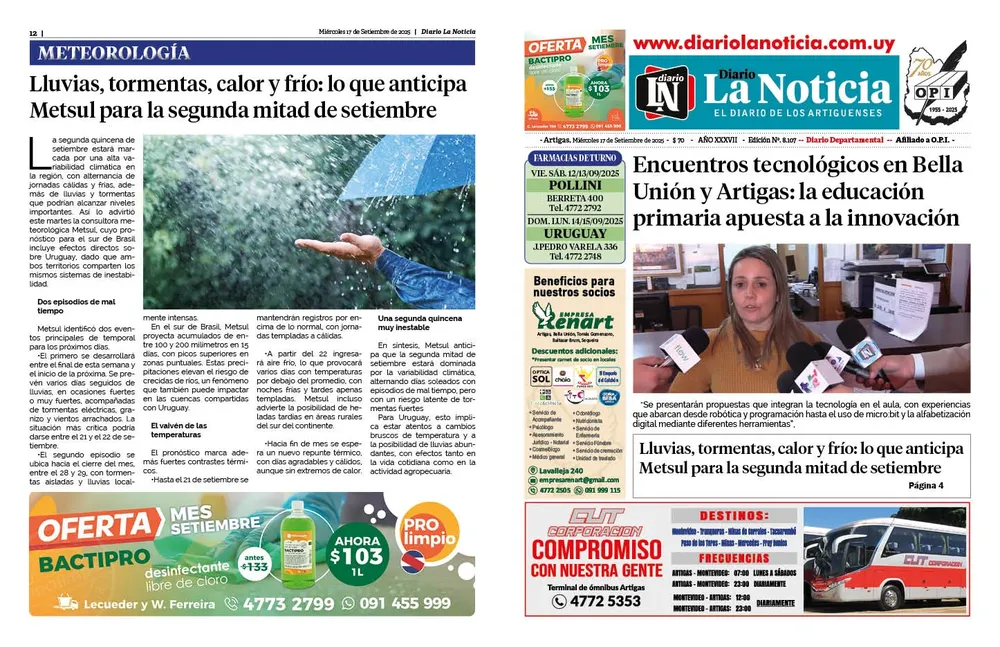 DIARIO de 12 PAGINAS TODOS LOS DIAS.. 17-09