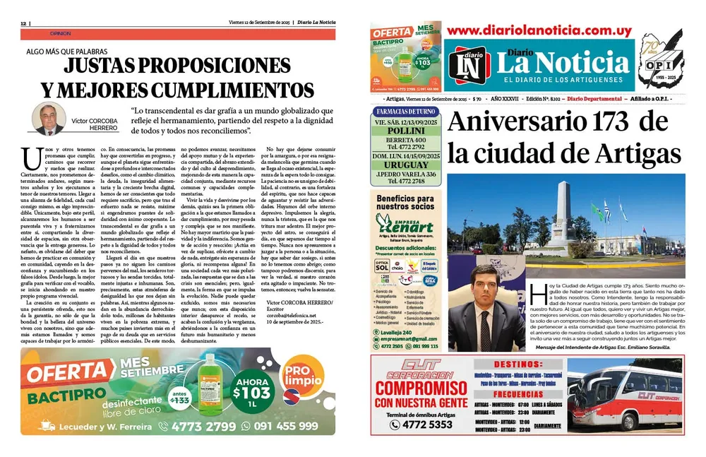 DIARIO de 12 PAGINAS TODOS LOS DIAS. 12-09