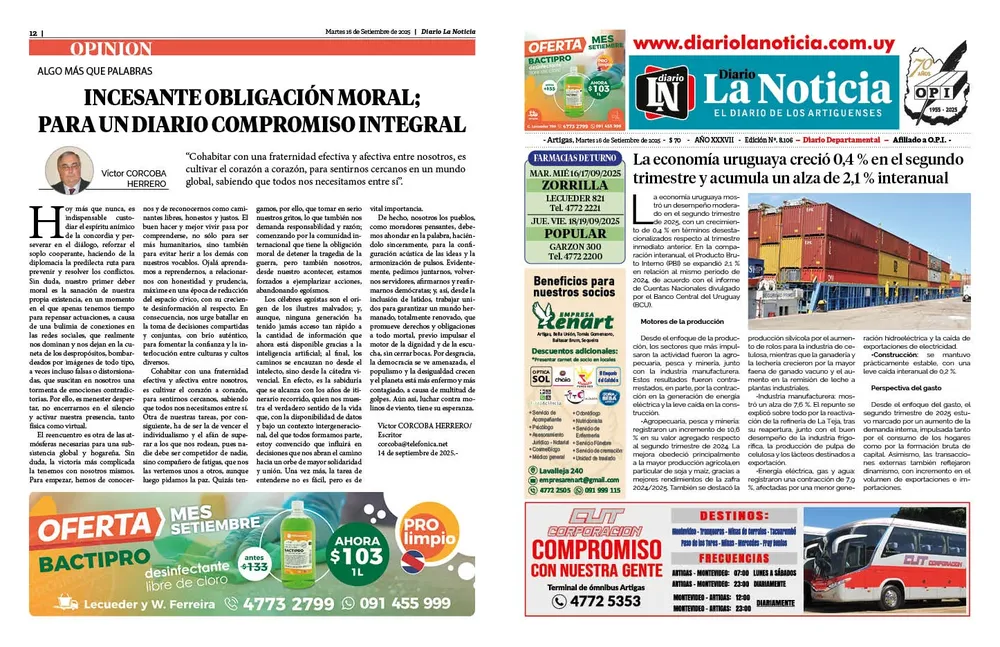 DIARIO de 12 PAGINAS TODOS LOS DIAS... Martes 16-09-2025- Copia