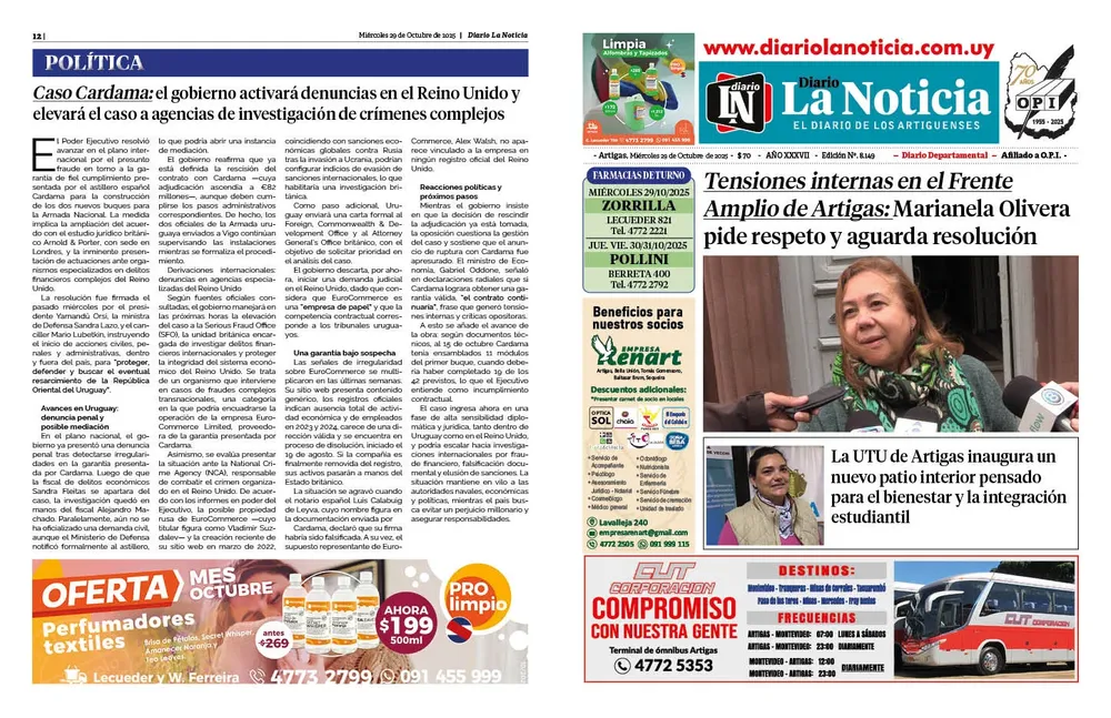 DIARIO de 12 PAGINAS TODOS LOS DIAS 29-10