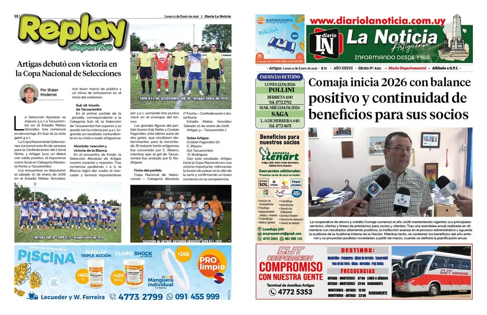 DIARIO de 12 PAGINAS TODOS LOS DIAS ENERO 2026 12-01