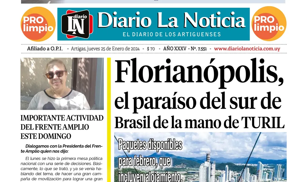 Portada Jueves 25 de Enero de 2024