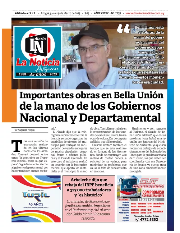 portada jueves 9 de febrero