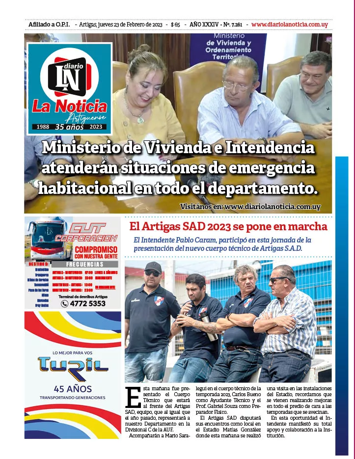 Nuestra Tapa de hoy jueves 23 de febrero de 2023