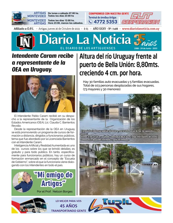Portada del 26 de octubre de 2023