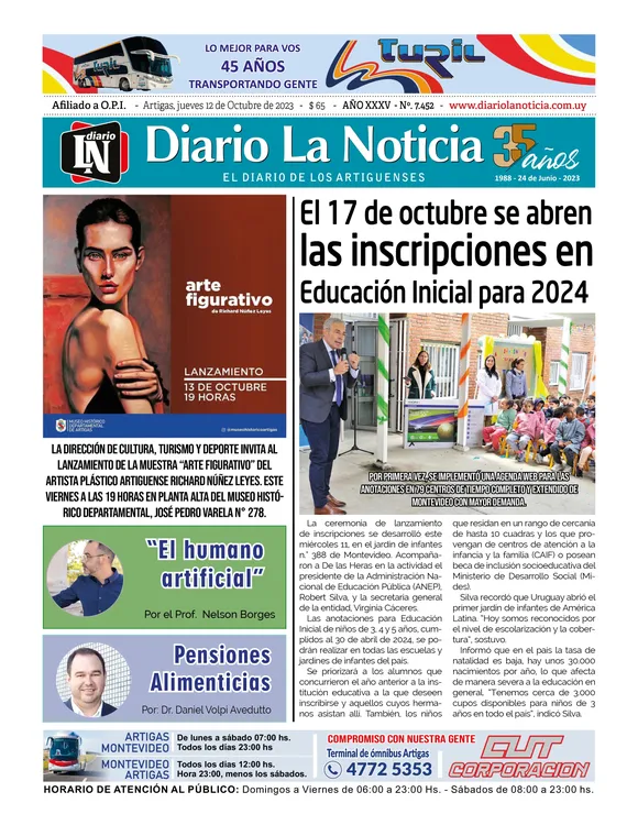 Portada del 12 de octubre de 2023