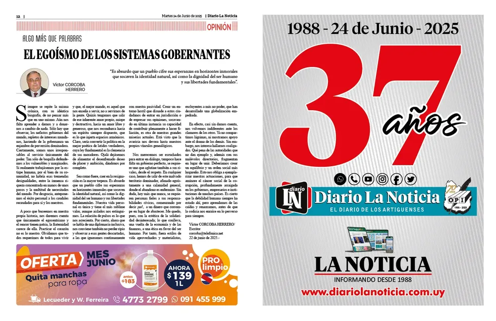 portada del martes 24 de junio de 2025