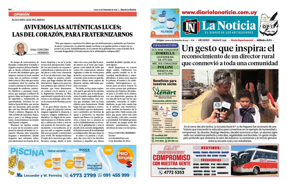 DIARIO de 12 PAGINAS TODOS LOS DIAS. ESTE 15
