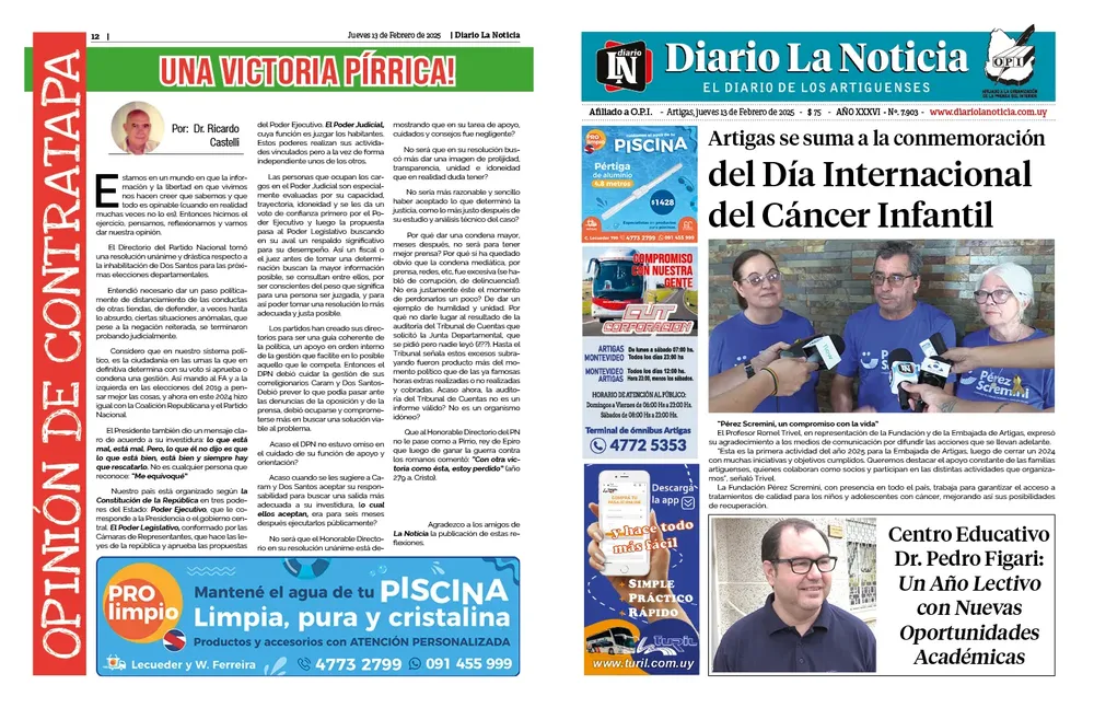 tapa jueves 13 de febrero