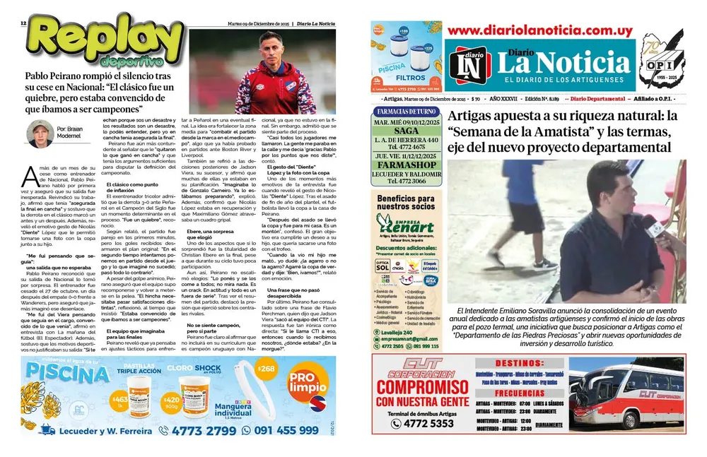 DIARIO de 12 PAGINAS TODOS LOS DIAS. ESTE 09