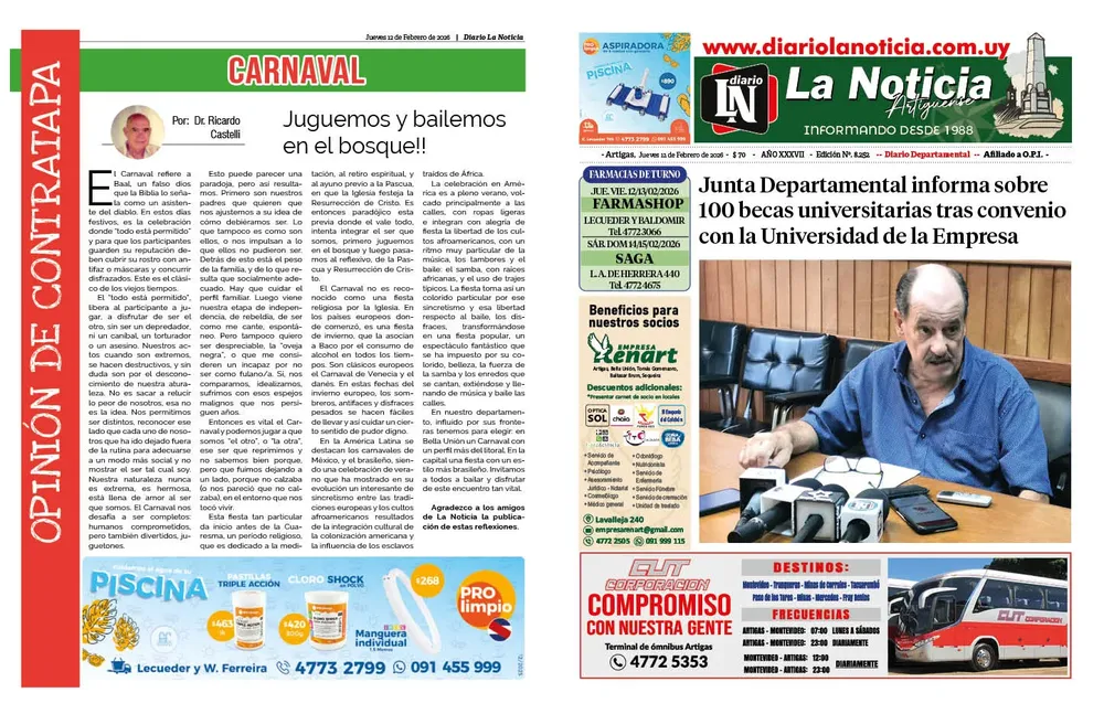 DIARIO de 12 PAGINAS TODOS LOS DIAS.indd - JUEVES 12-02-2026