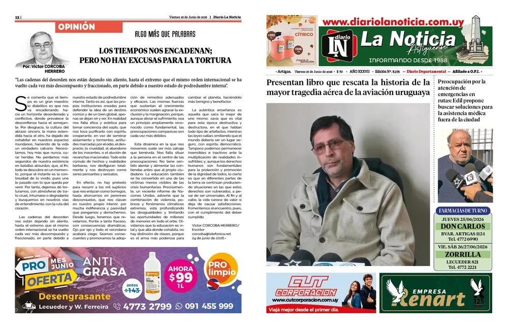 DIARIO DE TODOS LOS DIAS DE 12 PAGINAS