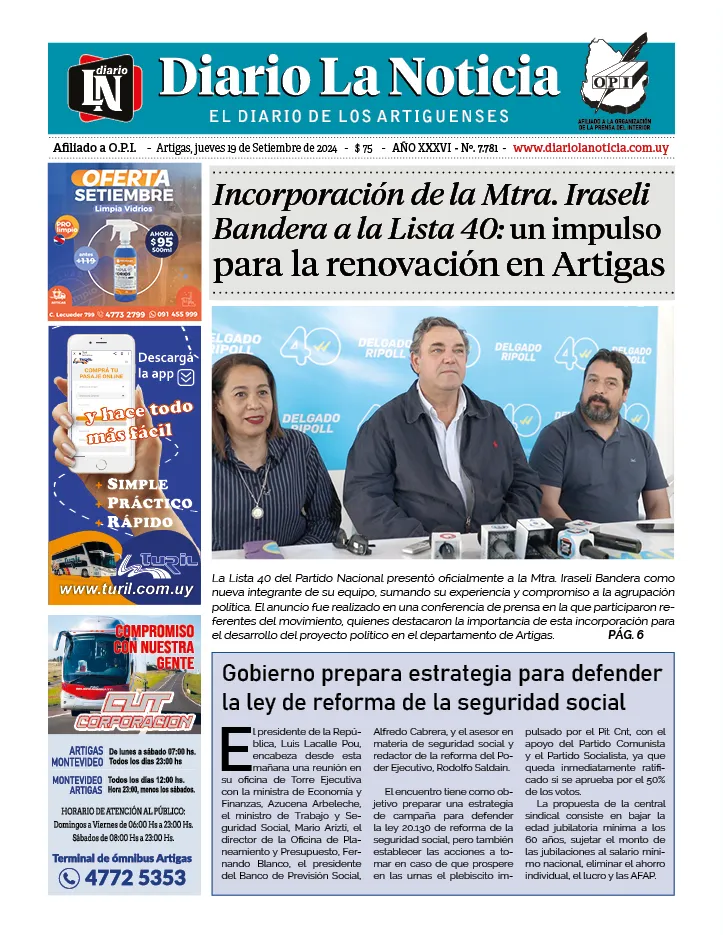 DIARIO LA NOTICIA (PAPEL) 19-9-2024
