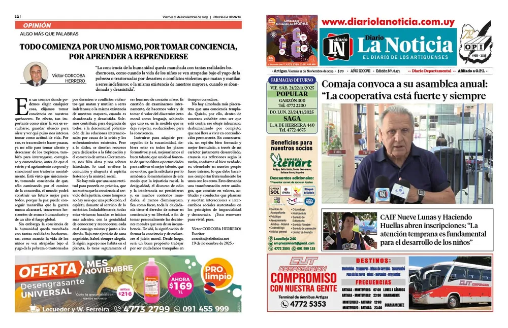 DIARIO de 12 PAGINAS TODOS LOS DIAS 21-11