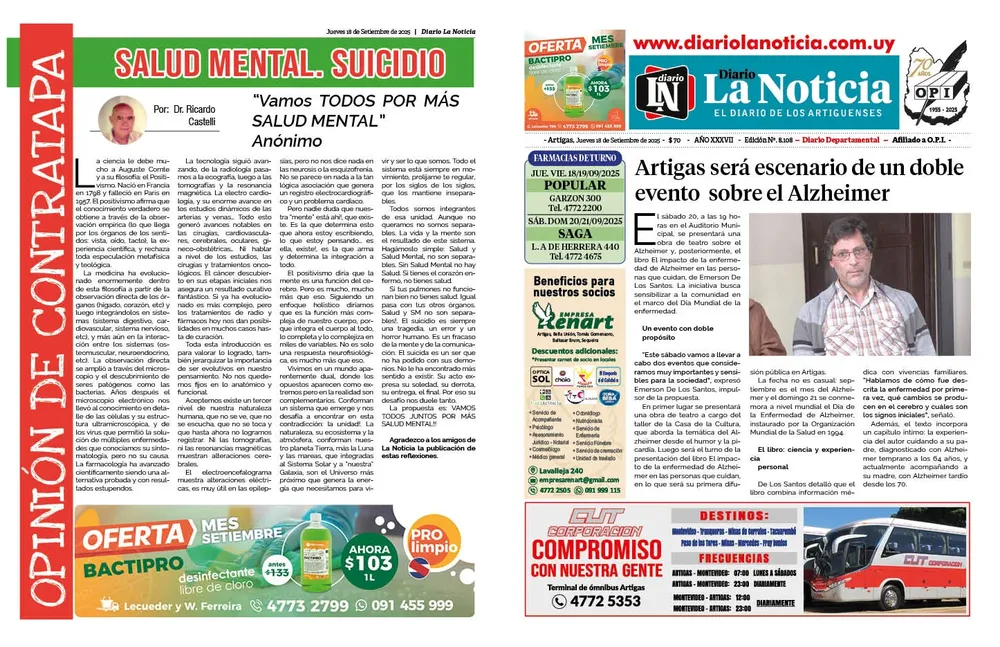 DIARIO de 12 PAGINAS TODOS LOS DIAS... 18-09