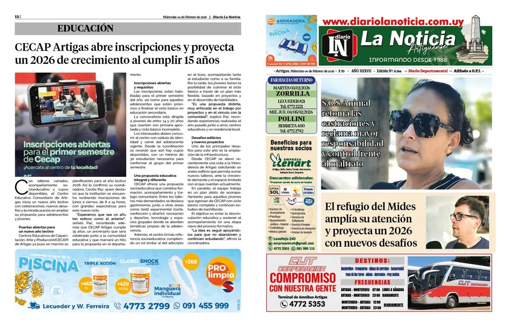 DIARIO de 12 PAGINAS TODOS LOS DIAS