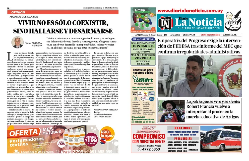 DIARIO de 12 PAGINAS TODOS LOS DIAS 27-10