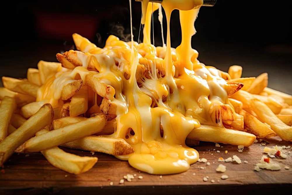papas-fritas-cubiertas-queso-cheddar-vertido-o-